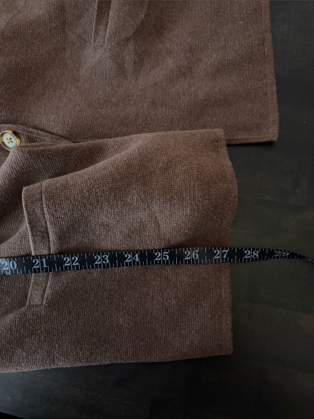 Lands End Brown Classic Knit 2 Button Blazer Cardigan Size Large (14/16) - Picture 6 of 6